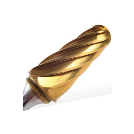 Champion Cutting Tool Taper Radius End Carbide Bur for Narrow Contours / Surface Machining Unctd, 3/8in Cut Dia CHA USL3NF